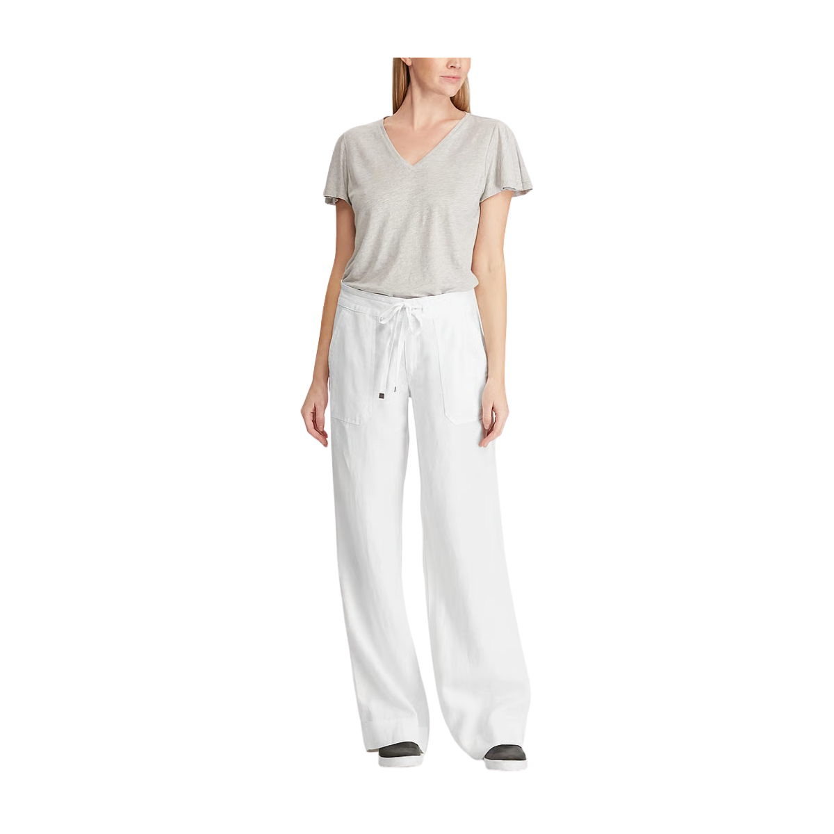Jovonie Wide Leg Pant - White