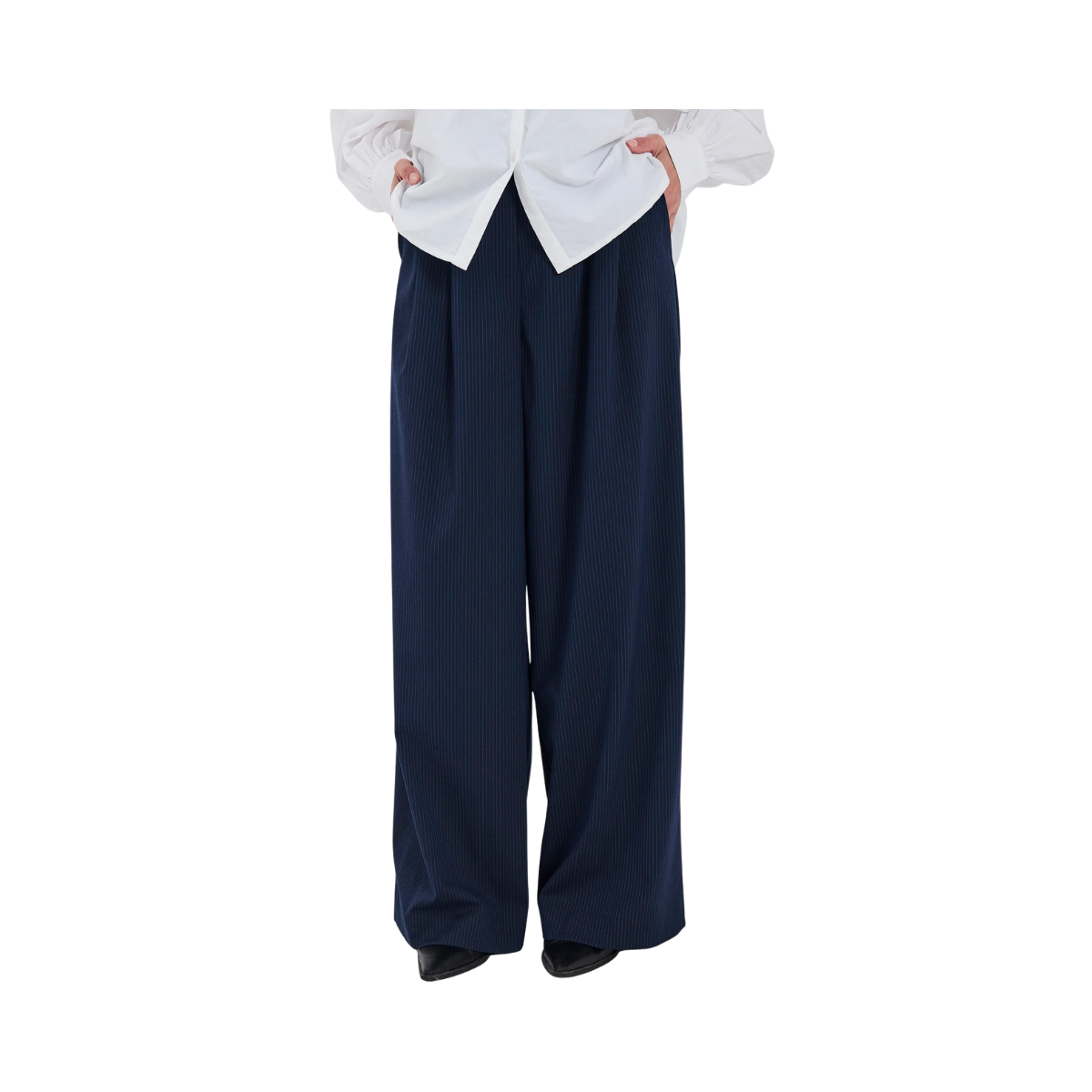 Willow Pants - Navy pinstripe