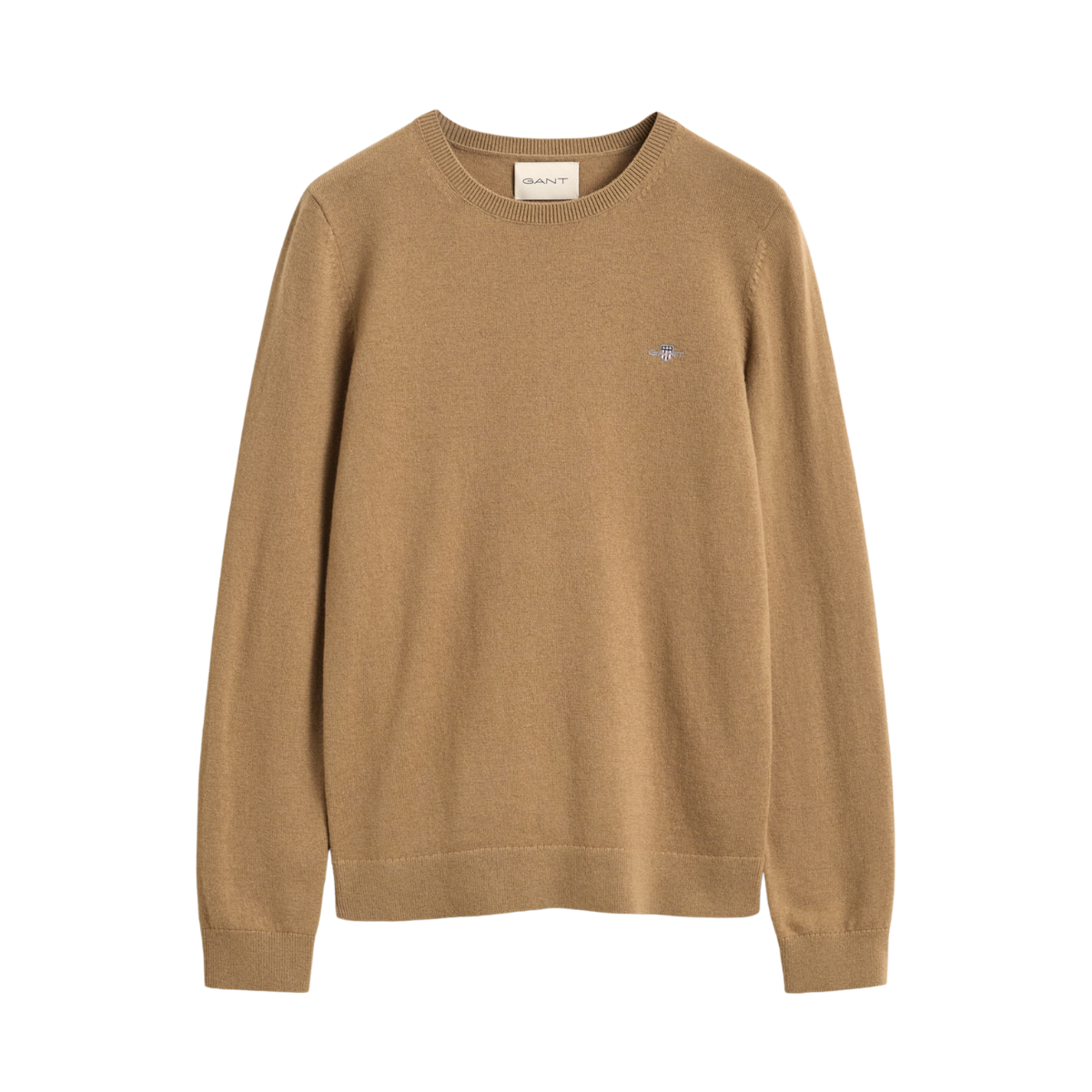 Wool Cotton C-Neck - Warm Khaki