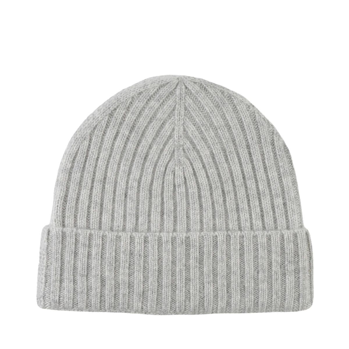 Knitted Beanie - Light Grey Melange