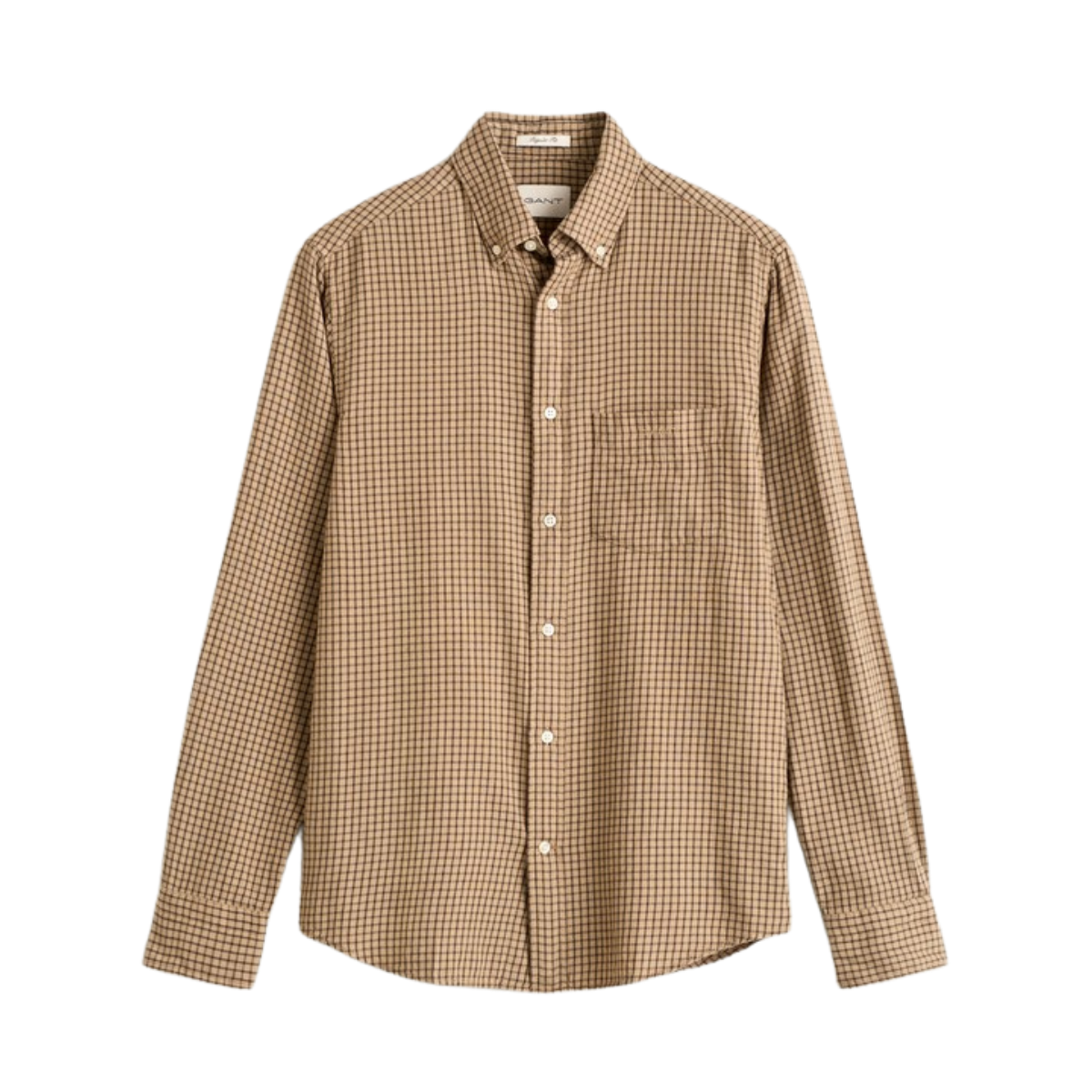 Reg Windblown Flannel Check Shirt - Dry Sand
