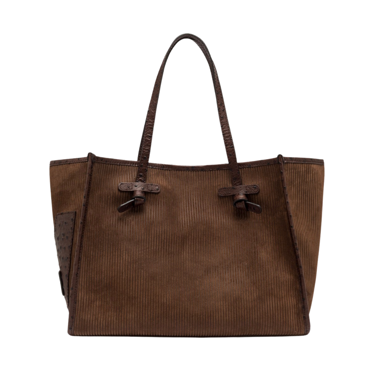 Marcella Suede Shopping Bag - Espresso