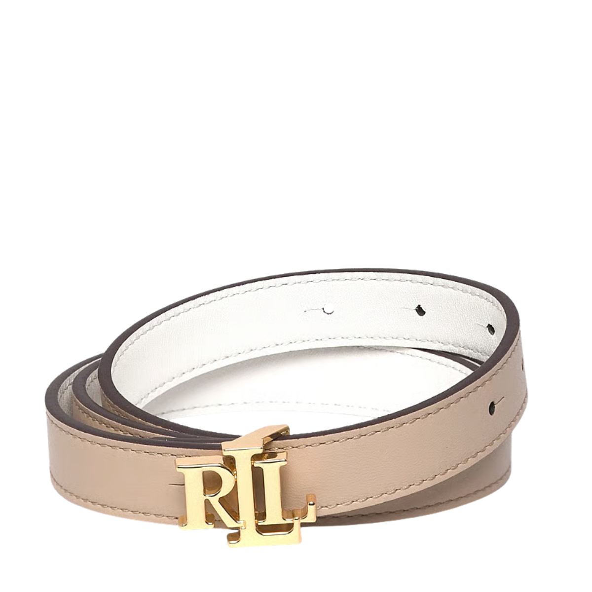 REV LRL 20-BELT-SKINNY - Birch Tan/White