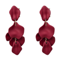 Leaf Earrings Mat - Burgendy