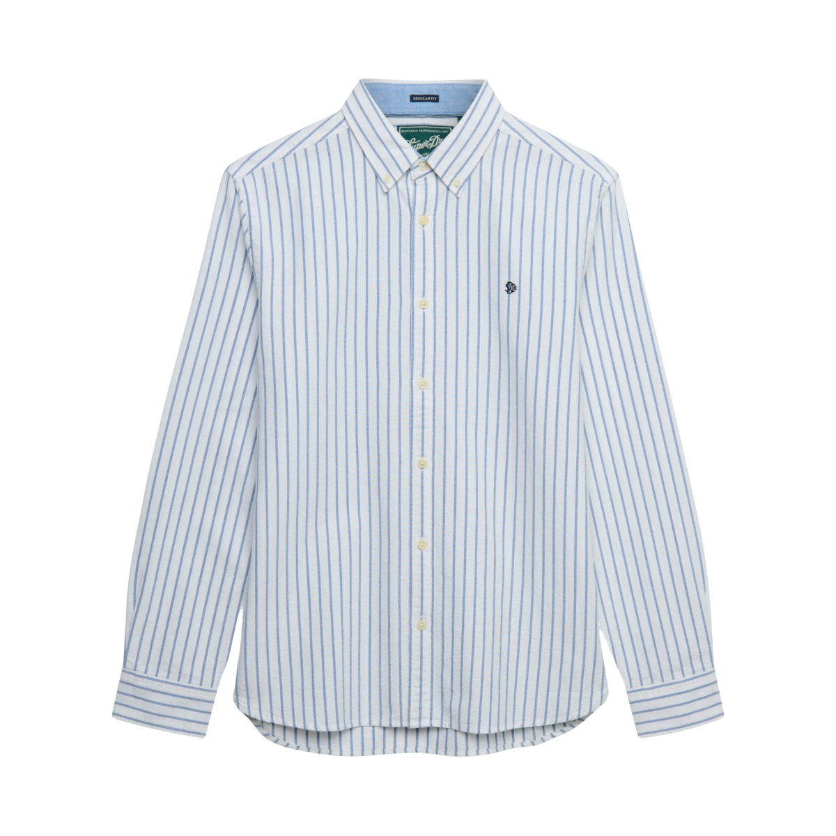 Preppy Oxford L/S Shirt - Classic Blue/Optic Stripe