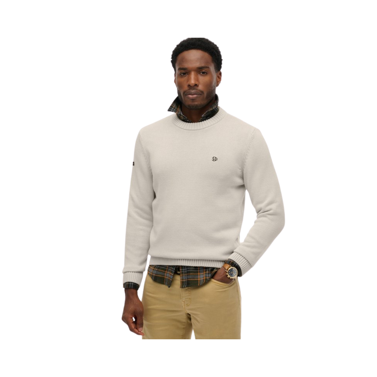 Preppy Cotton Jumper - Sailcloth White