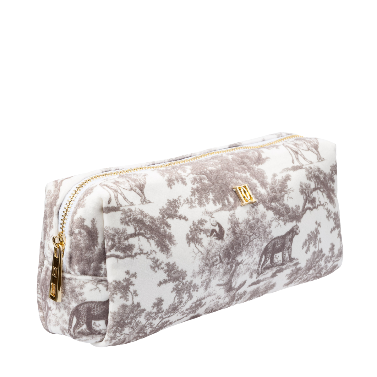 Velvet Tool Pouch - Warm Taupe Savannah Pattern