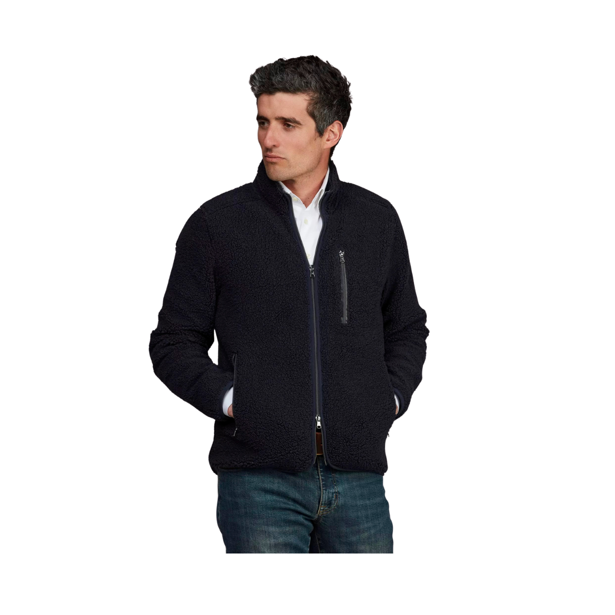 Pile Fleece Jacket - Navy