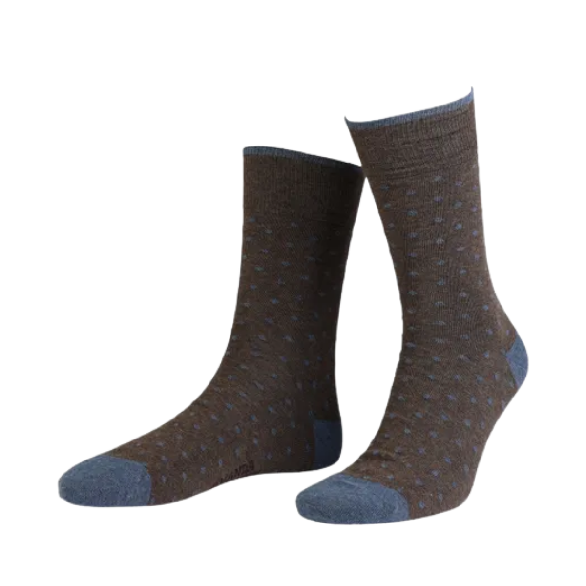 True Dot Ankle Sock - Brown Melange/DK Blue Melange