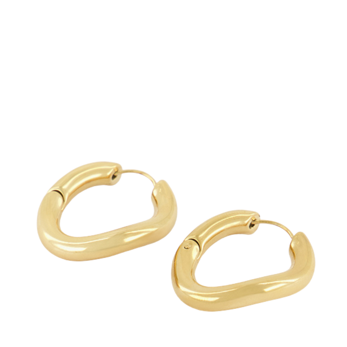Earrings Twist Hoops - Gold