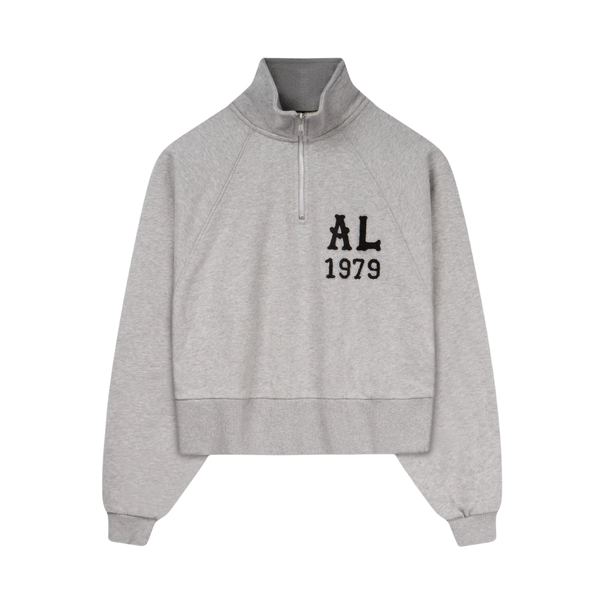 Cropped Ivy Half Zip - American Grey