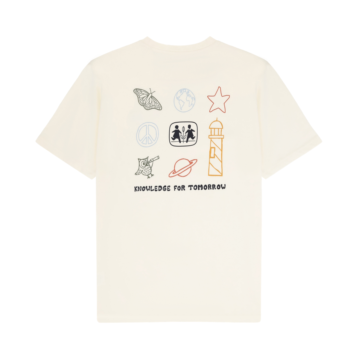 Back Print T-Shirt - Egret