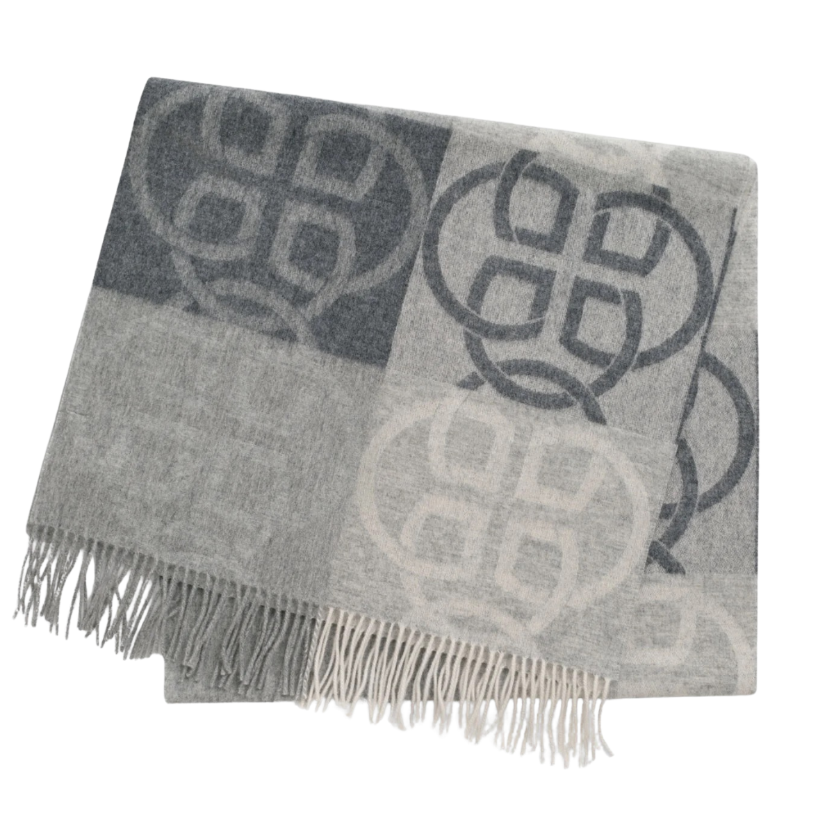 Monogram Wool Scarf - 90 Charcoal Melange