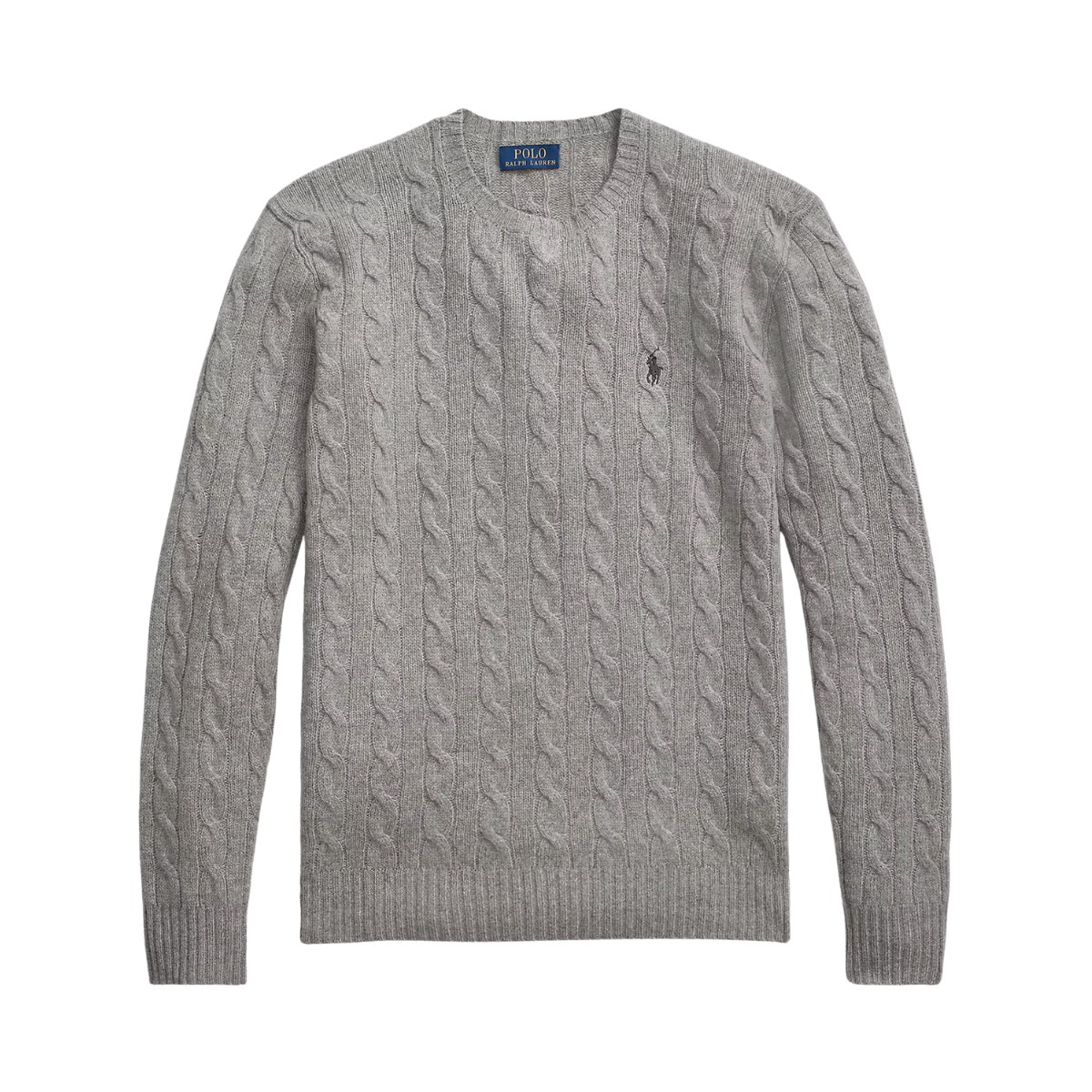 Cable-Knit Wool-Cashmere Sweater - Fawn Grey