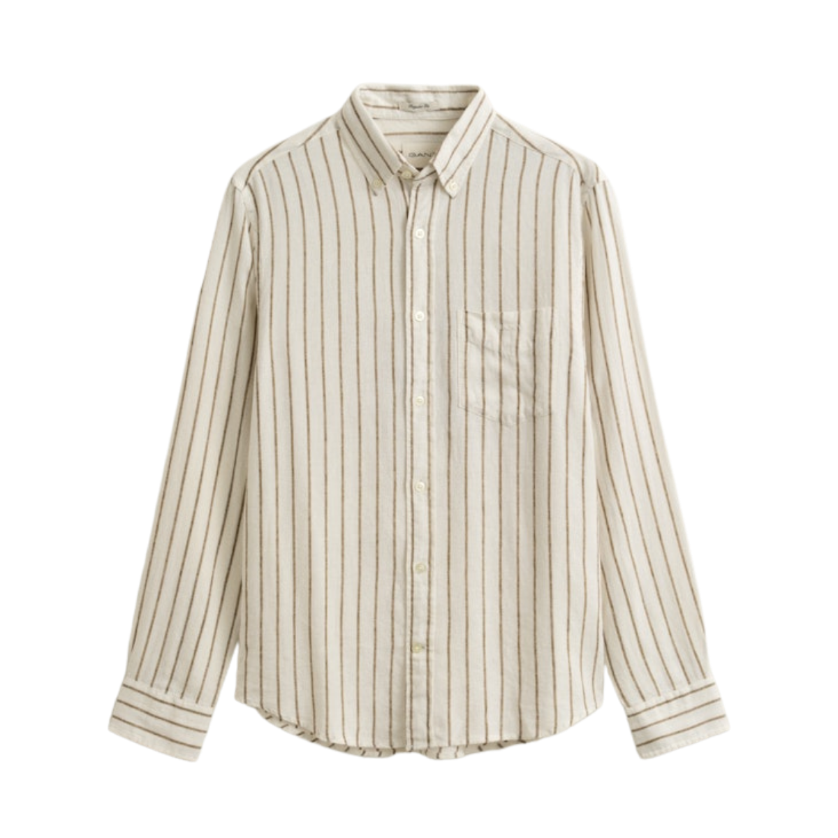 Linen Viscose Stripe Shirt - Cream