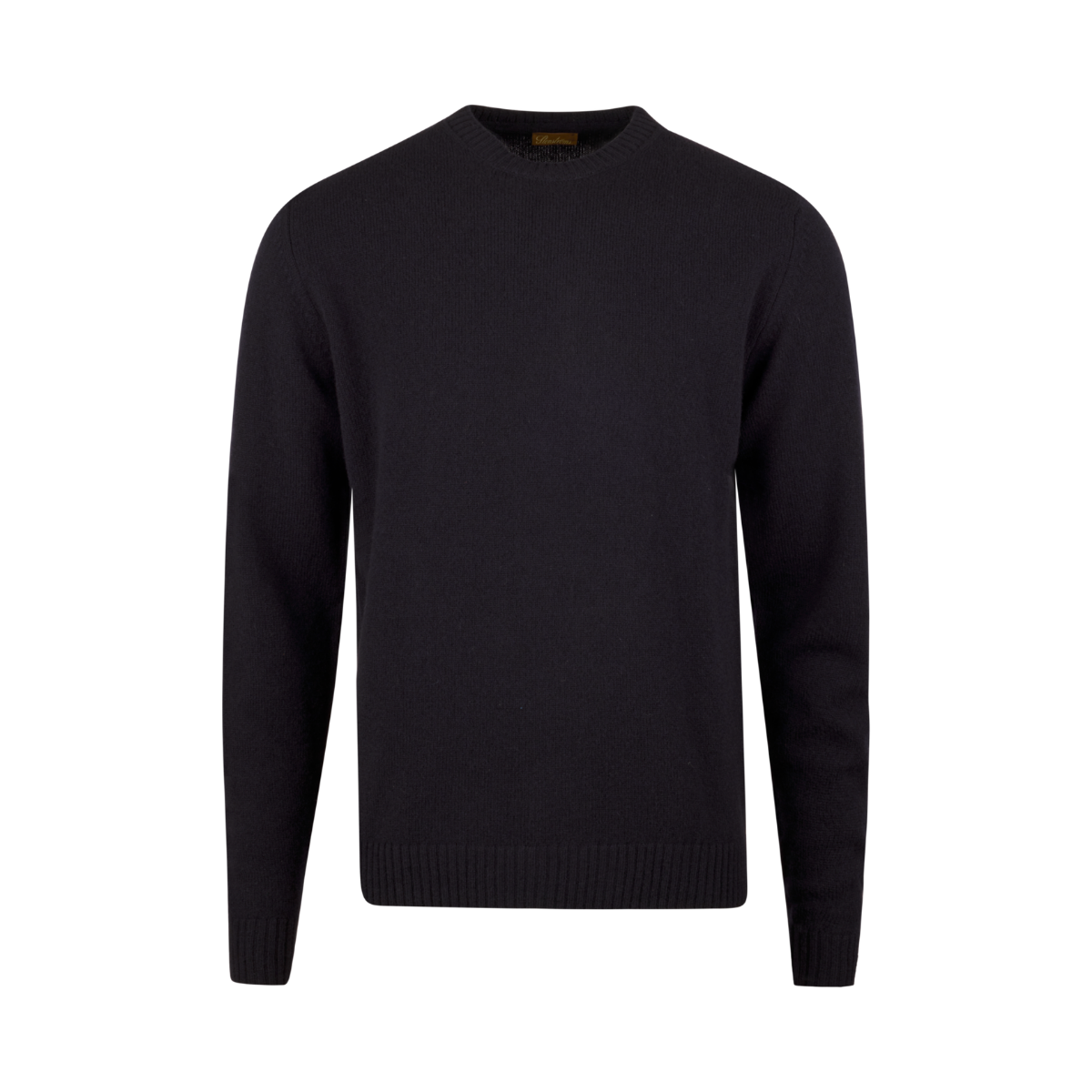Sweater Knitted Crew Lambs Wool - Navy