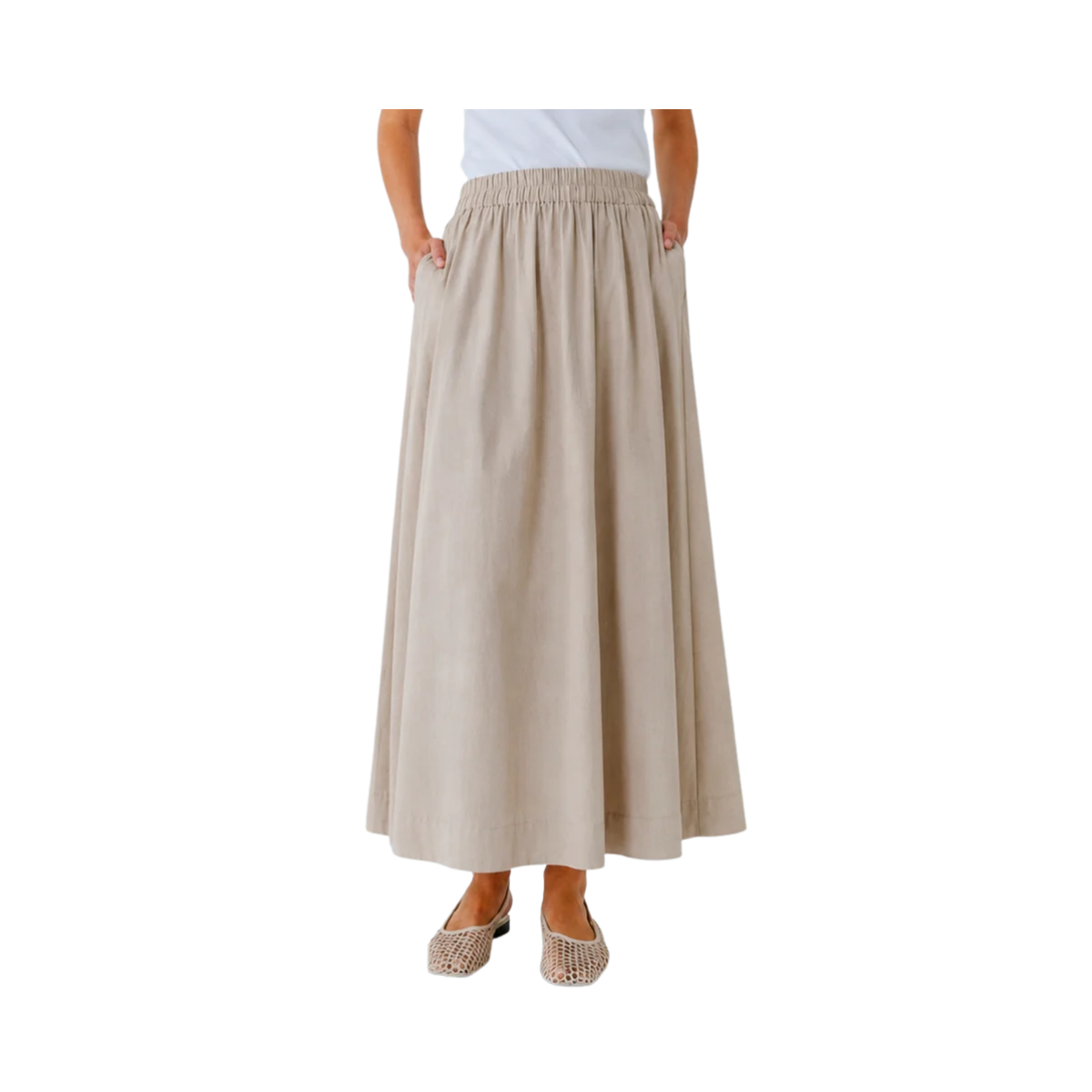 Lesta Maxi Skirt - Beige