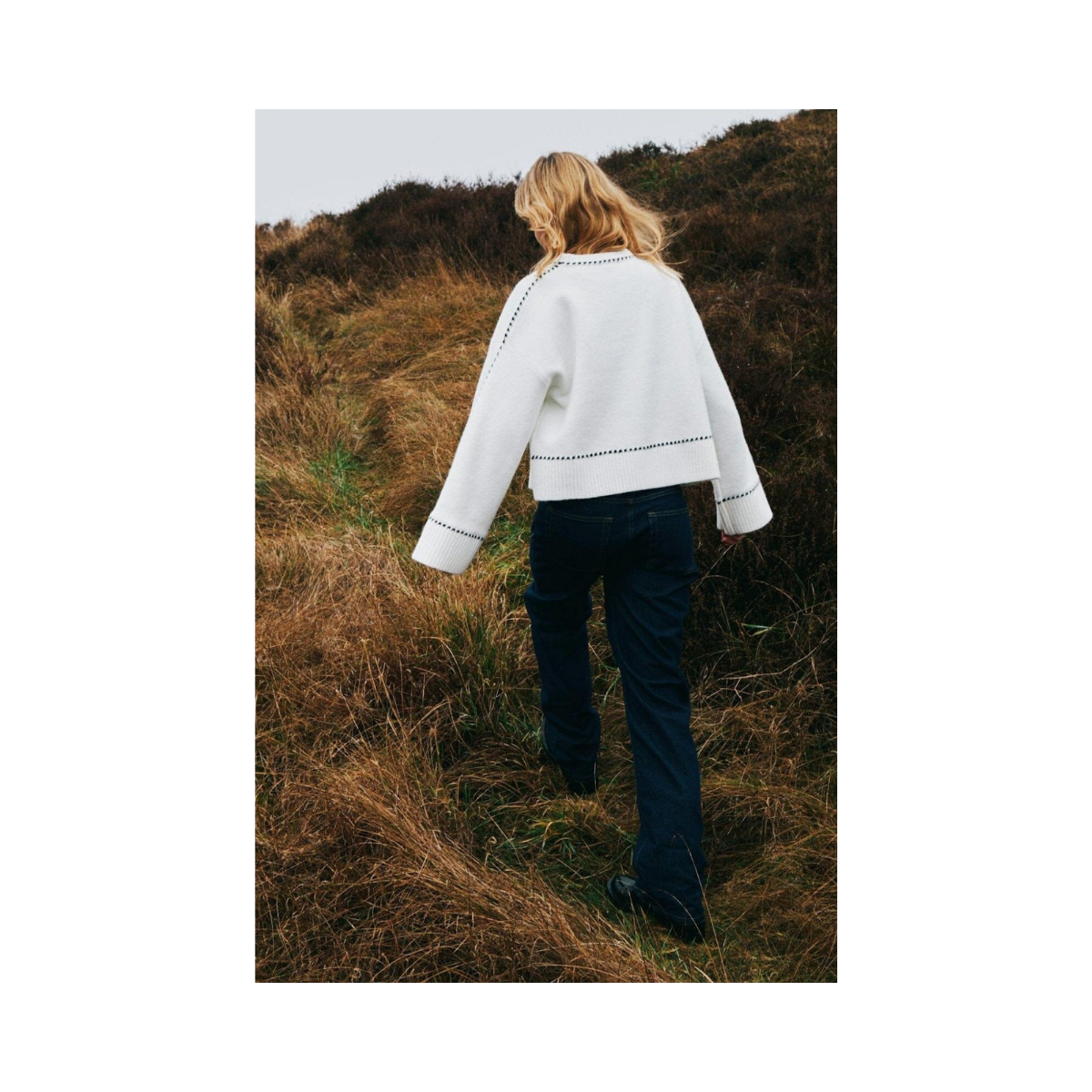 Roeme Knit Stitch Blouse - White