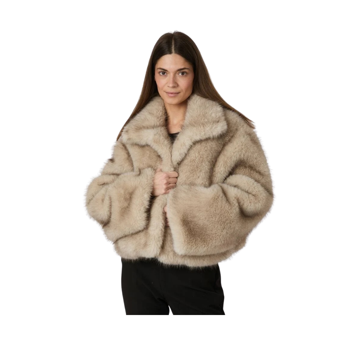Steff Faux Fur Jacket - Beige