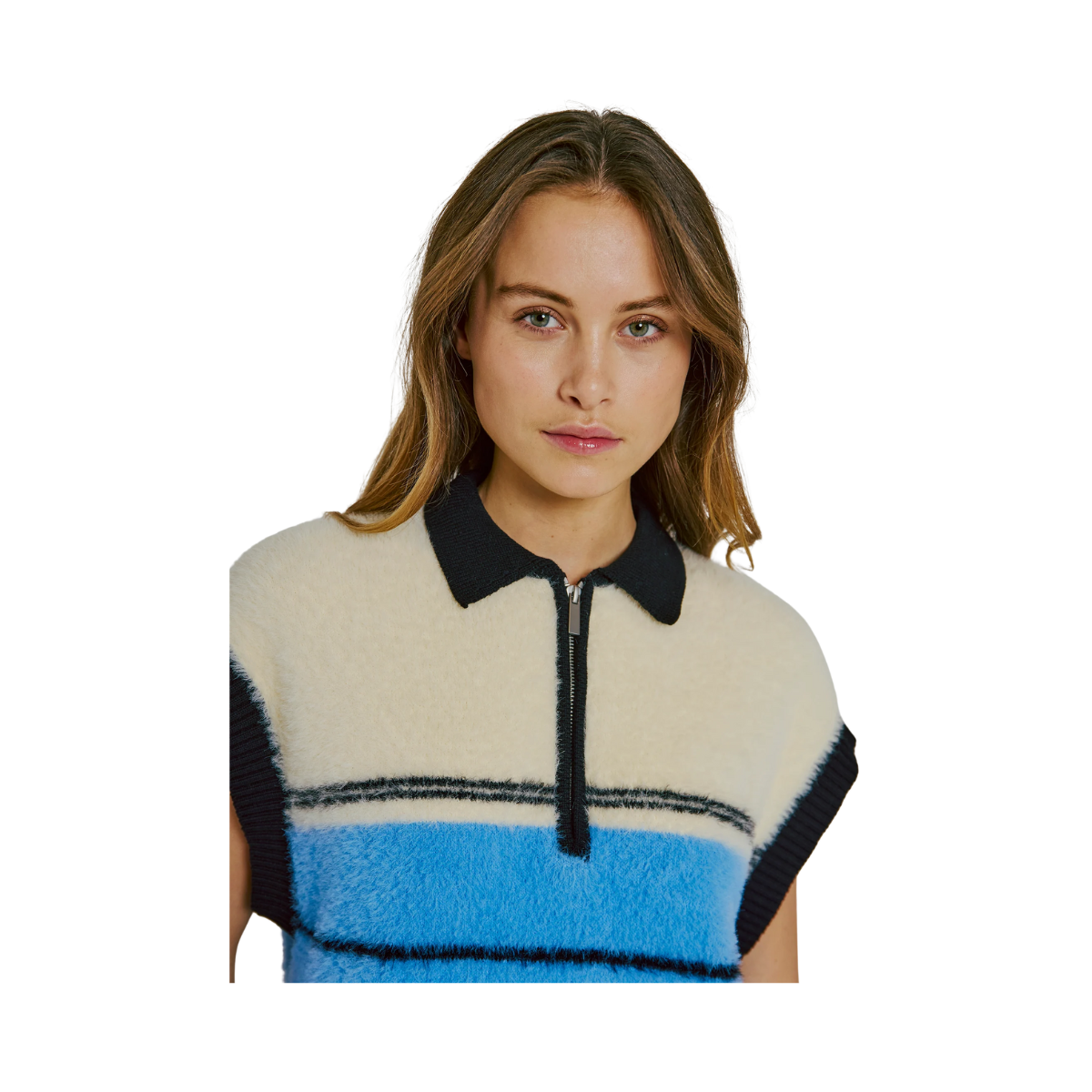 Sky Knit Waistcoat - Black / Blue