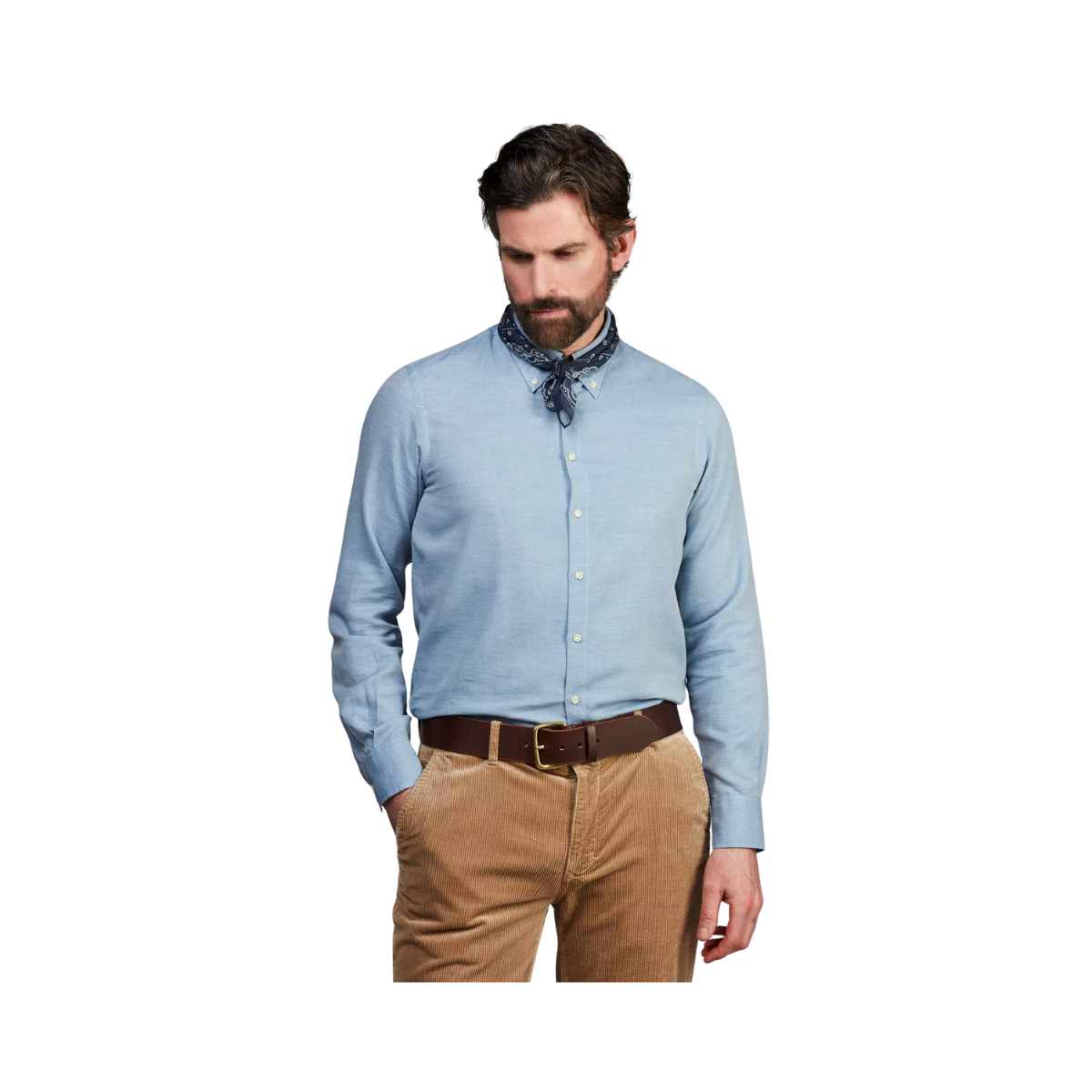 Solid Flanel Shirt - Blue