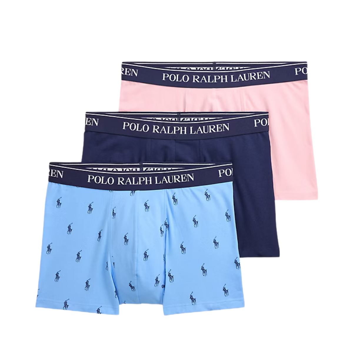 Stretch Cotton Trunk 3-Pack - Blue/Pink/Navy