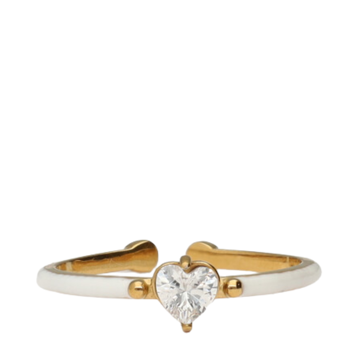 Ring Fine White Strass - Gold