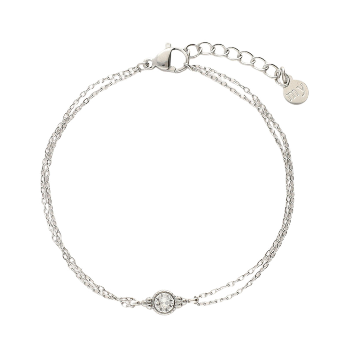 Bracelet Gifting Chain Strass - Silver