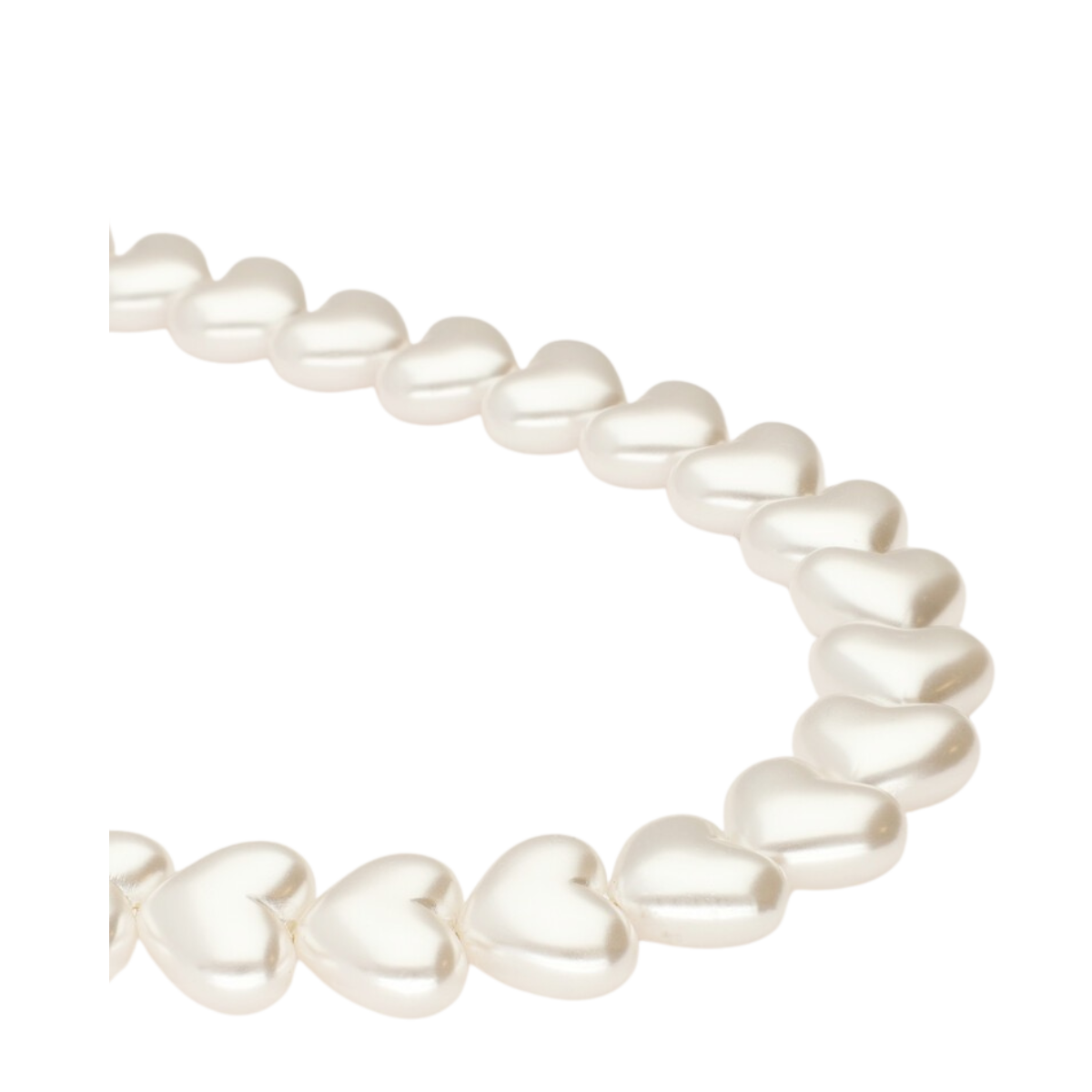 Phone cord pearl hearts - 1200 Gold