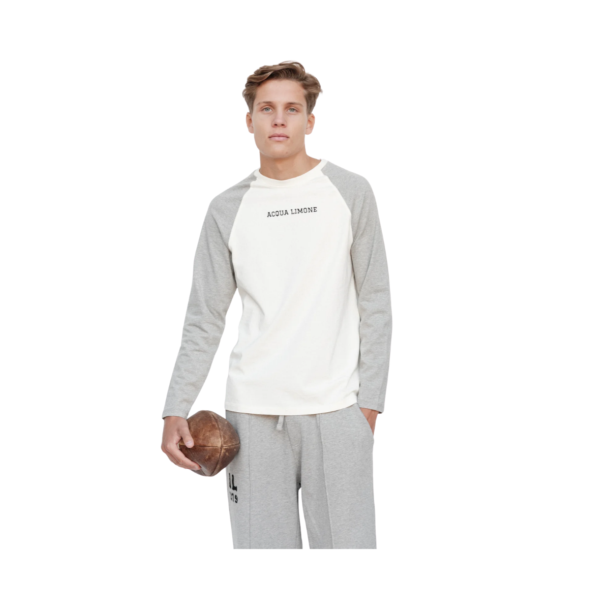 Heavy LS Tee Ivy - Ecru/American Grey