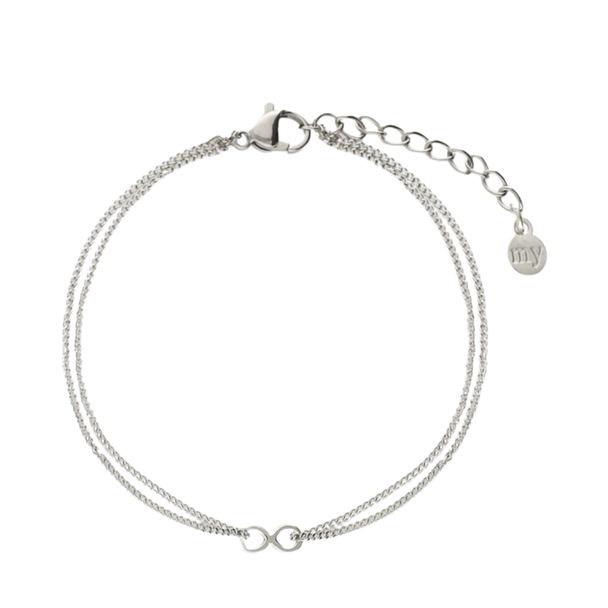 Forever Connected Double Bracelet - Silver
