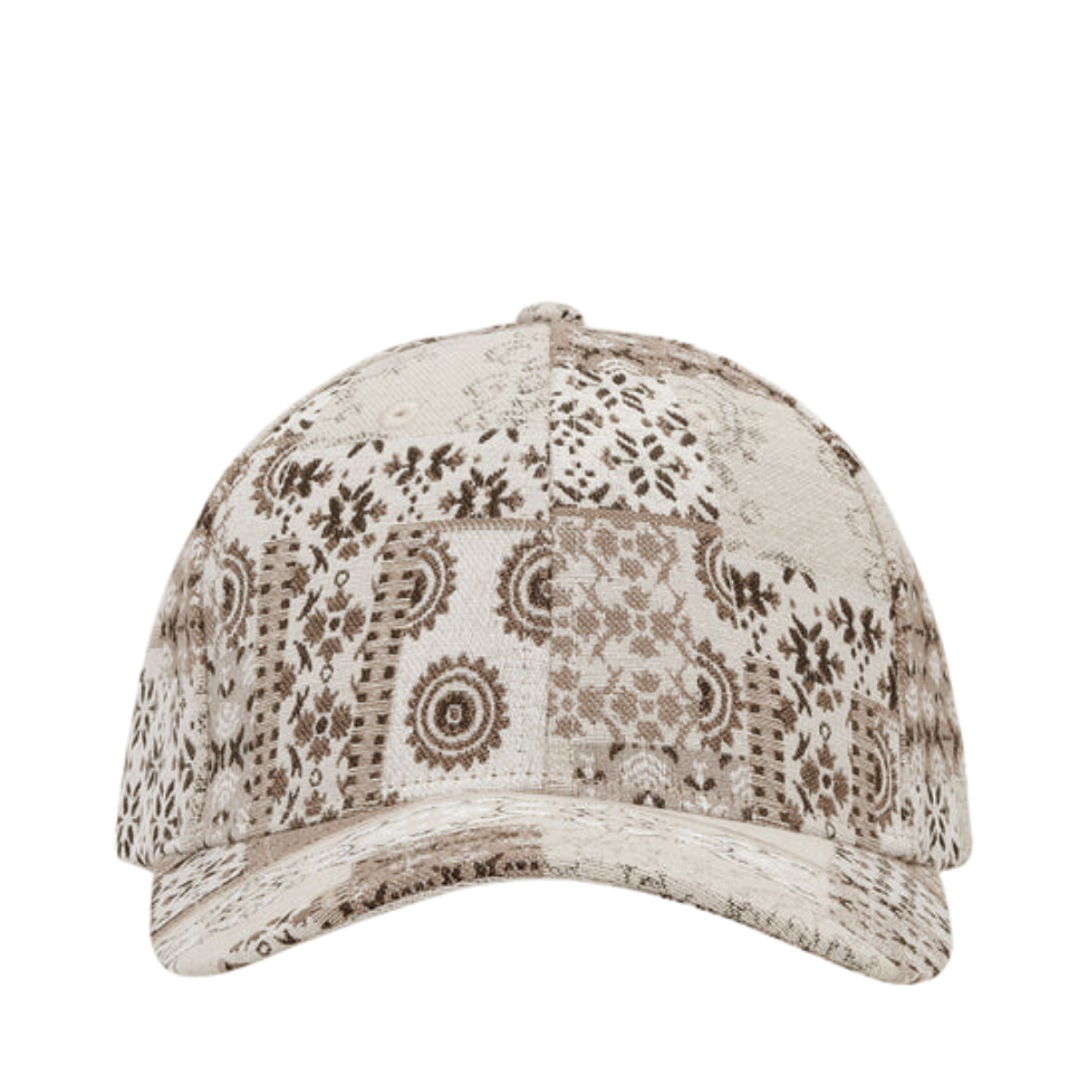 Patchwork Jacquard Baseball Cap - 815 Light Sand
