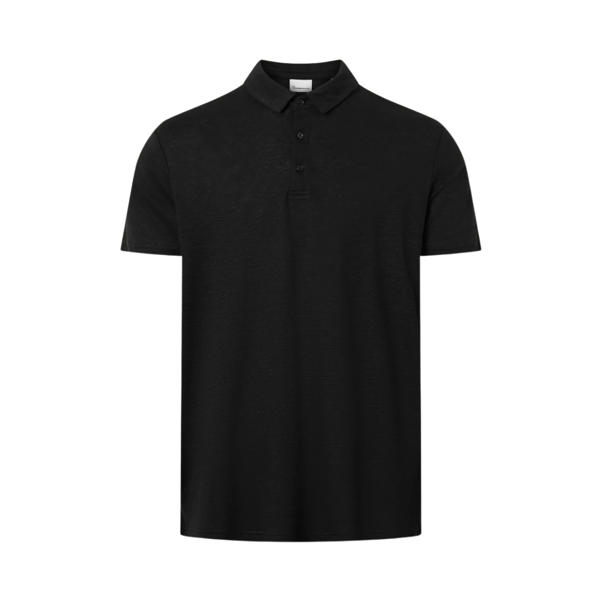 Linen polo - Black Jet