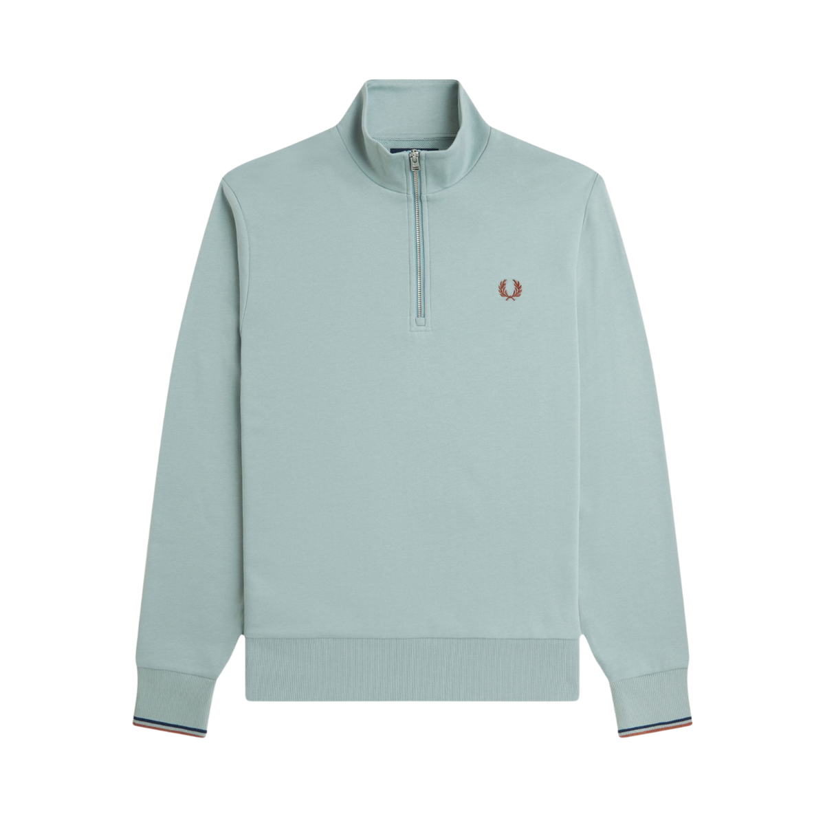 Half Zip Sweatshirt - Silver Blue