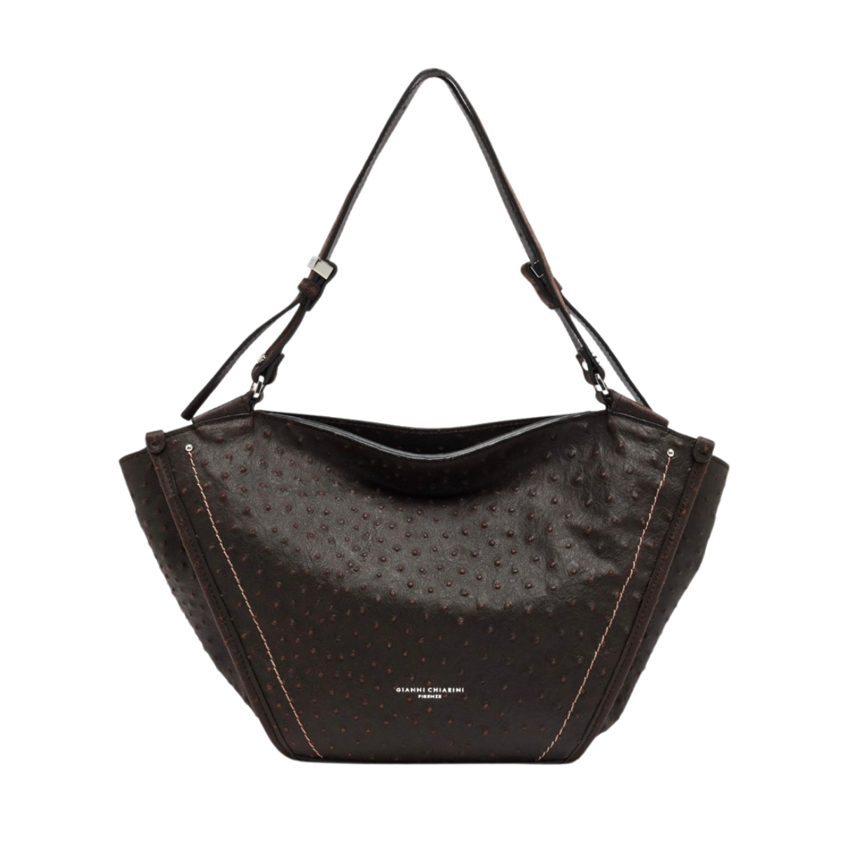 Bloom Leather Tulip Bag - Espresso