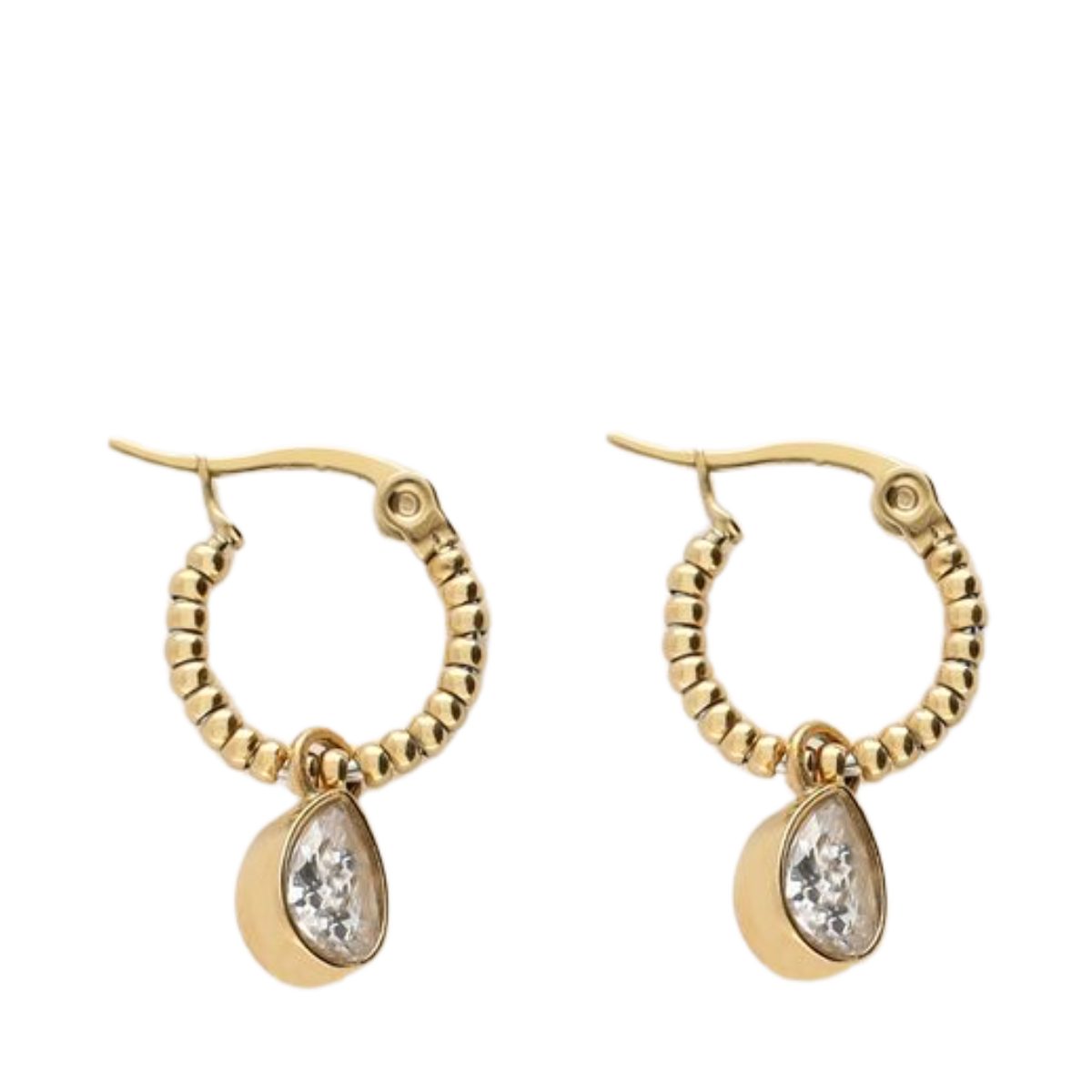 Earring Drop Stone - Gold