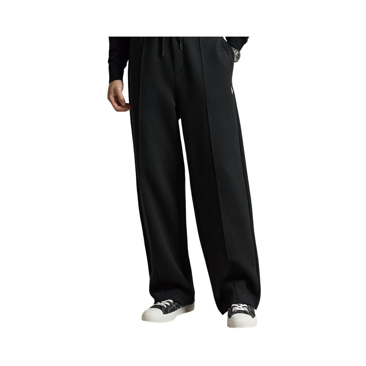Knit Wide Leg Pants - Polo Black