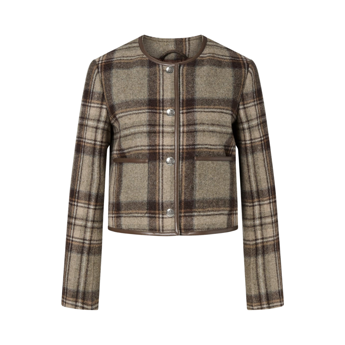 Ninette Wool Jacket - Steel Checks