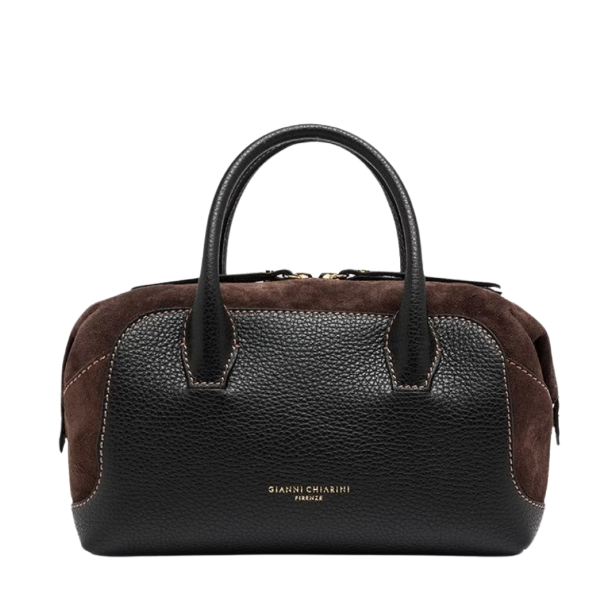 Gemma Satchel Bag - Nero/Moka