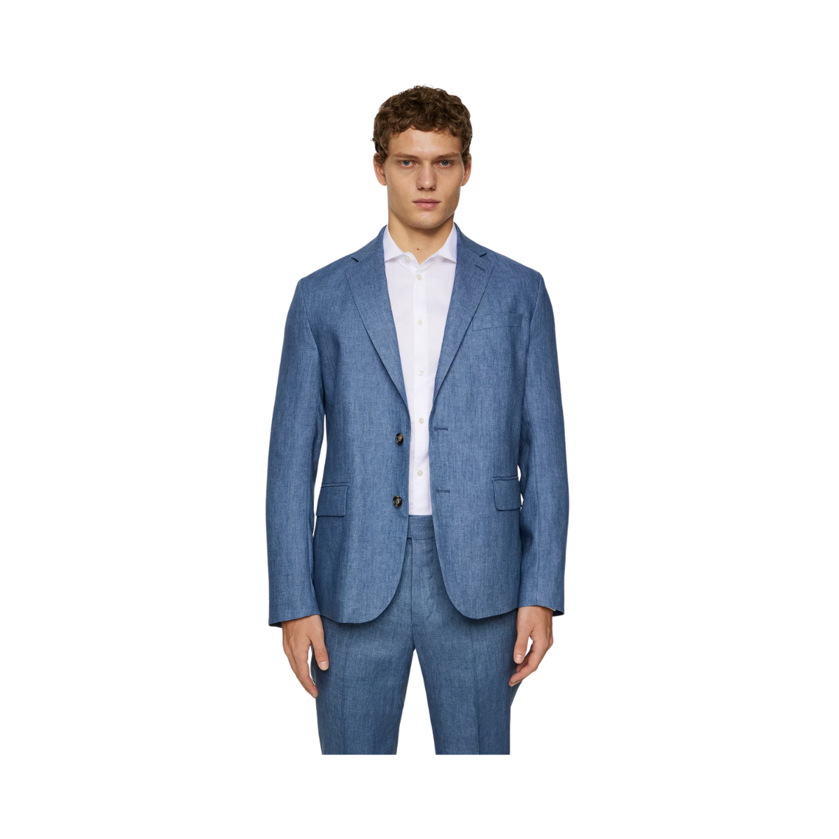 Elton U Super Linen Blazer - Rain Washed