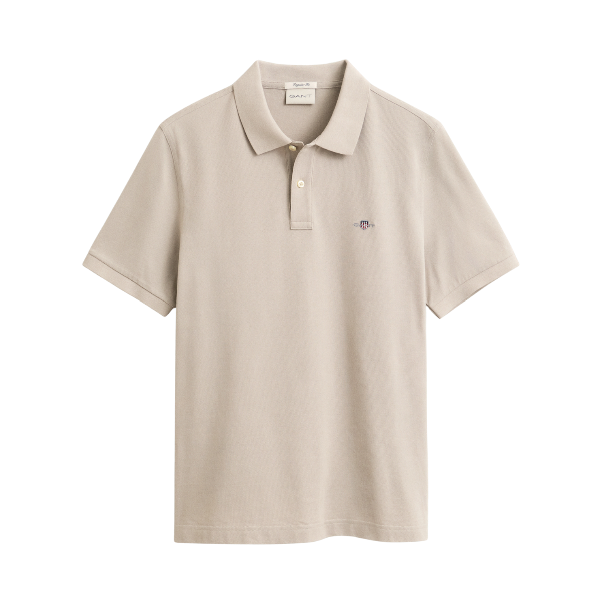 Shield SS Pique Polo - Clay Beige