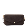Mini Envelope - Dark Brown Suede