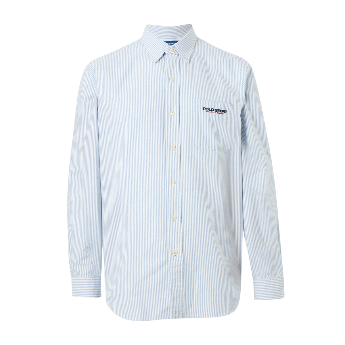 Woven Sport Shirt - Med Blue White