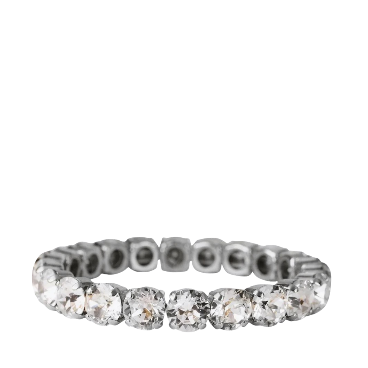 Gia Stud Bracelet Rhodium - 0101 Crystal
