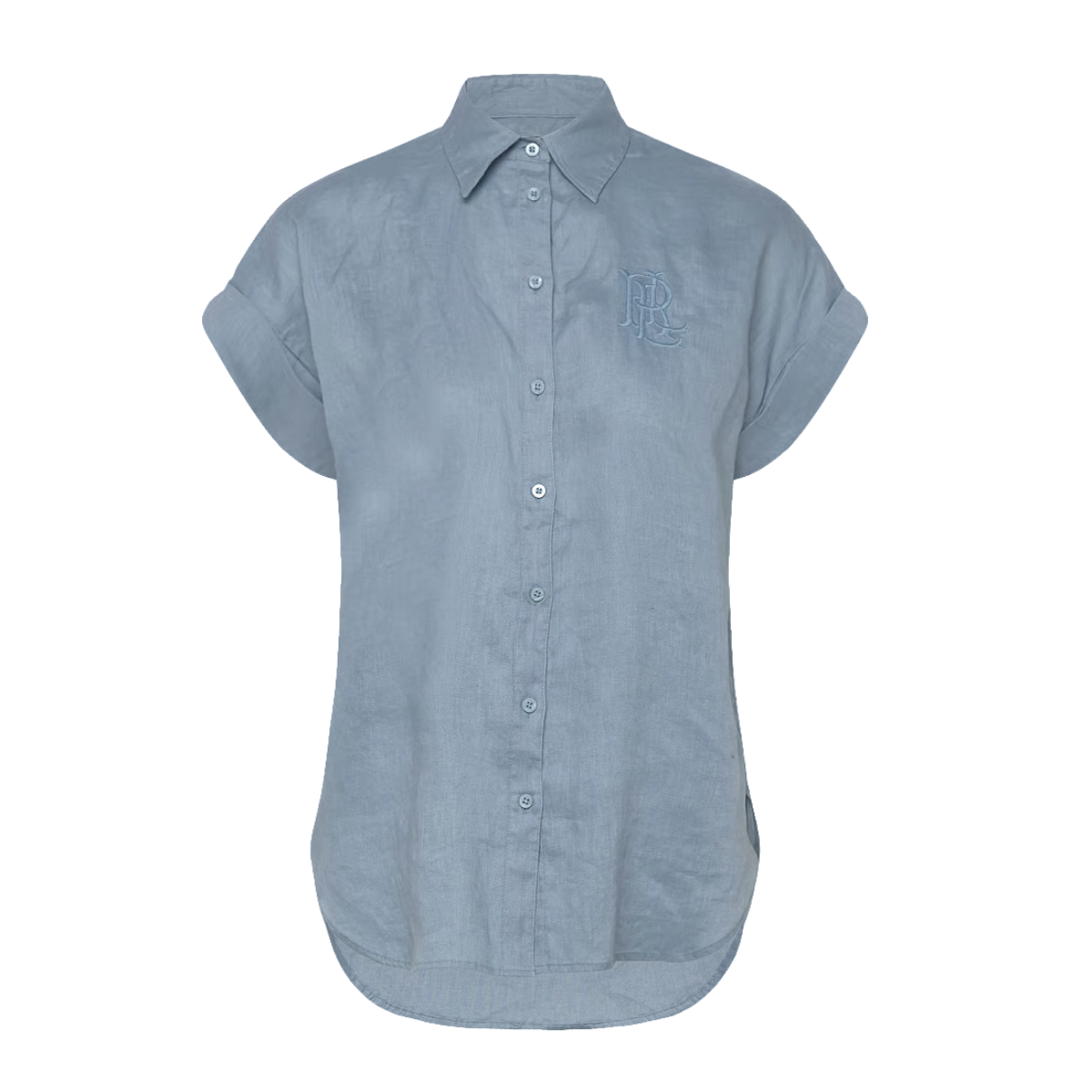 Broono SS Button Front Shirt - Light Blue