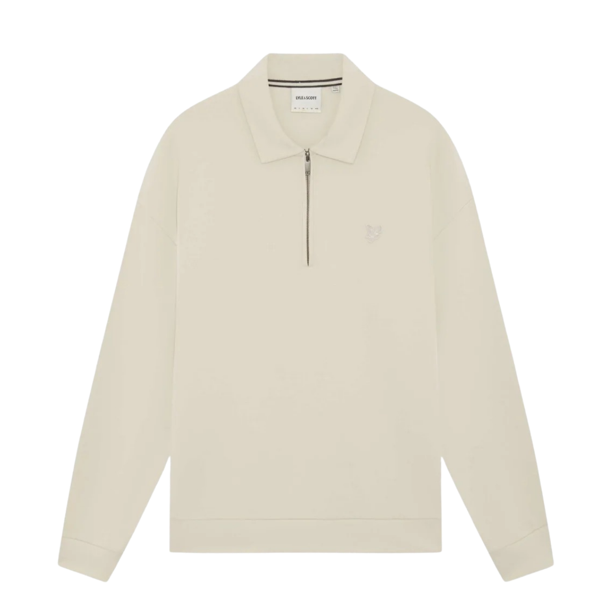 Relaxed Collared Interlock Sweatshirt - Birch