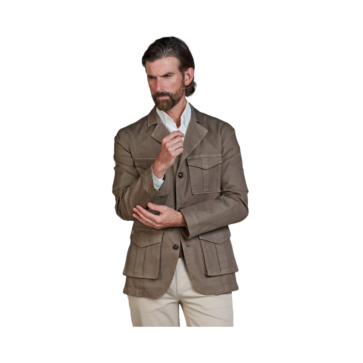 Sorrento Linen Blend Jacket - Rustic Brown