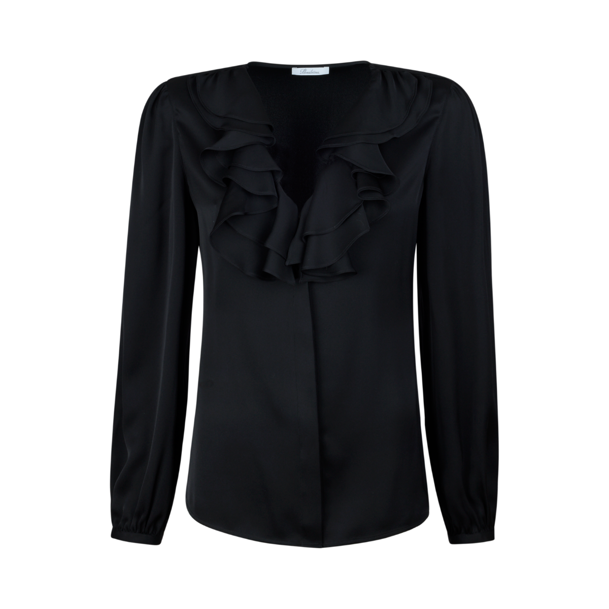 Mona Blouse Frill - 600 Black