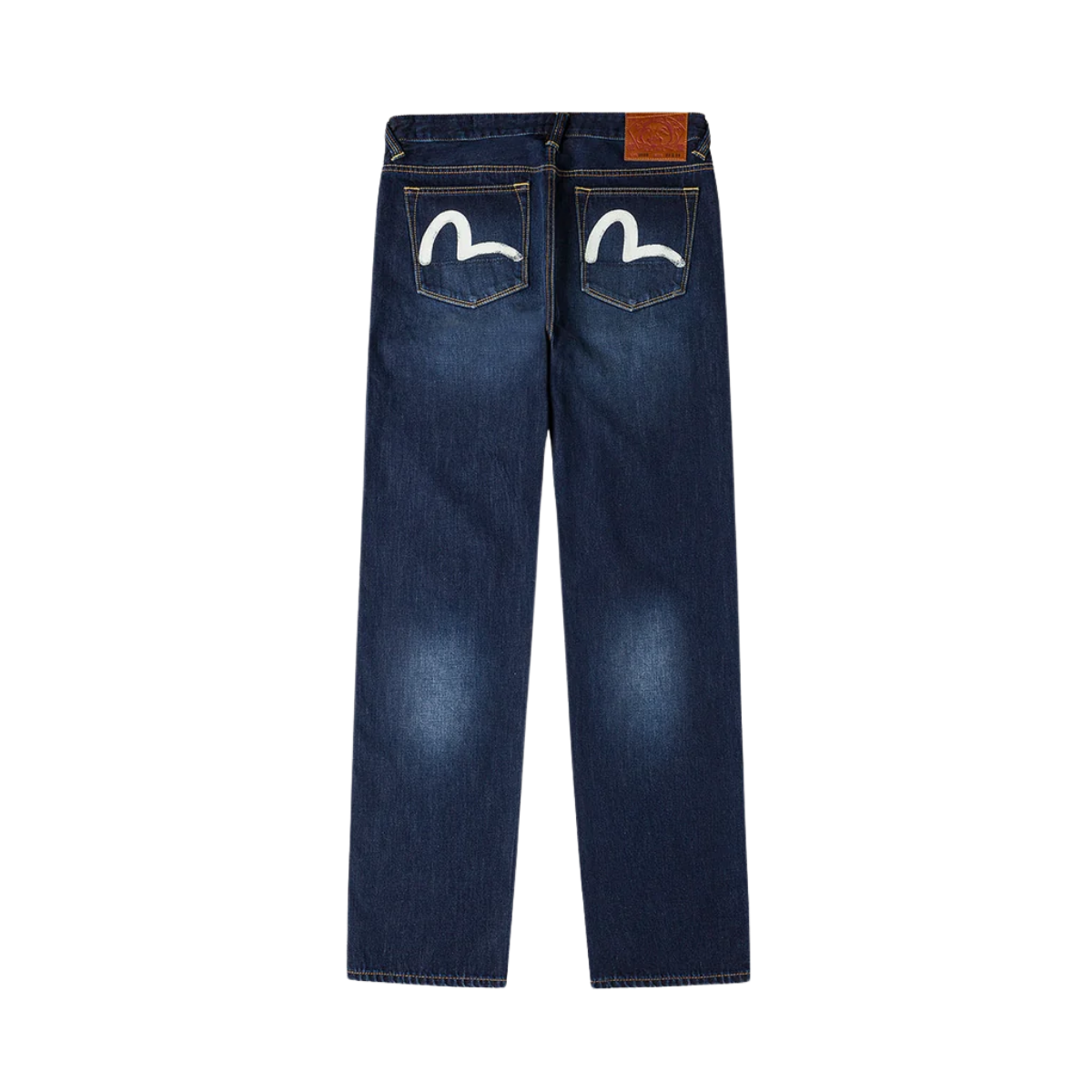 Ecru Seagull Printed Pocket Jeans - RAW INDIGO