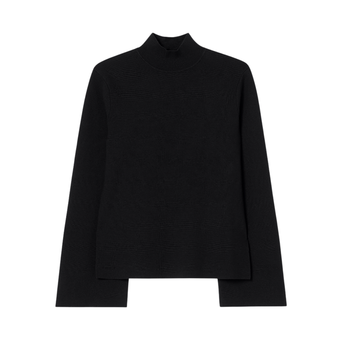 Milano Knit Mock Neck Top - Black